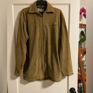Prana Born From The Experience Corduroy Trucker Jacket Shacket Green XL Full Zip